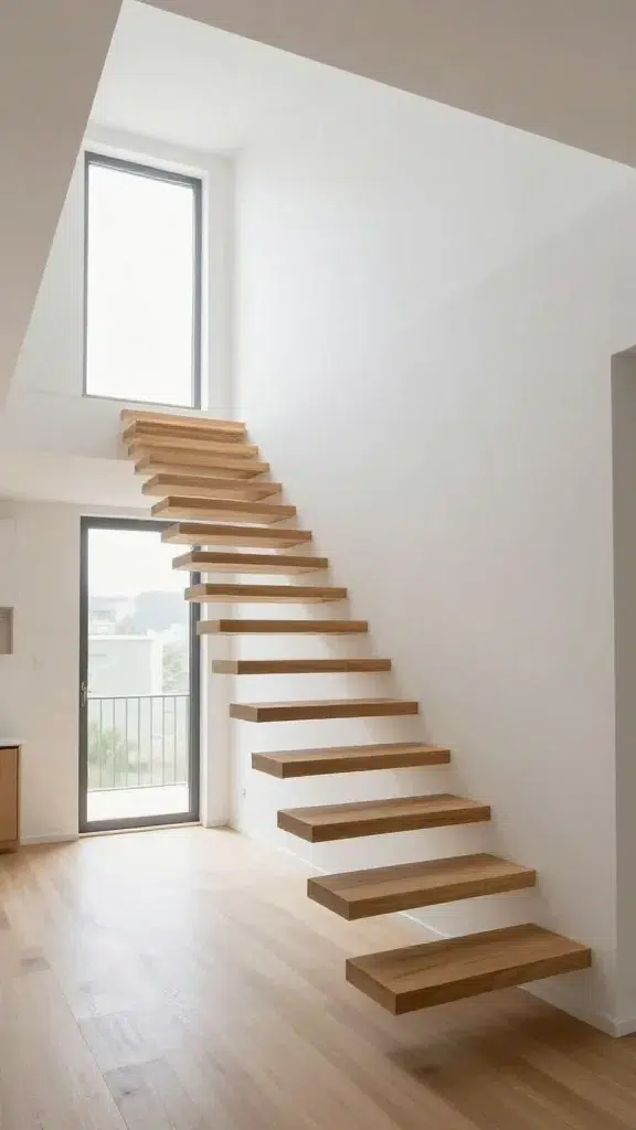 Minimalist Floating Staircase Design
