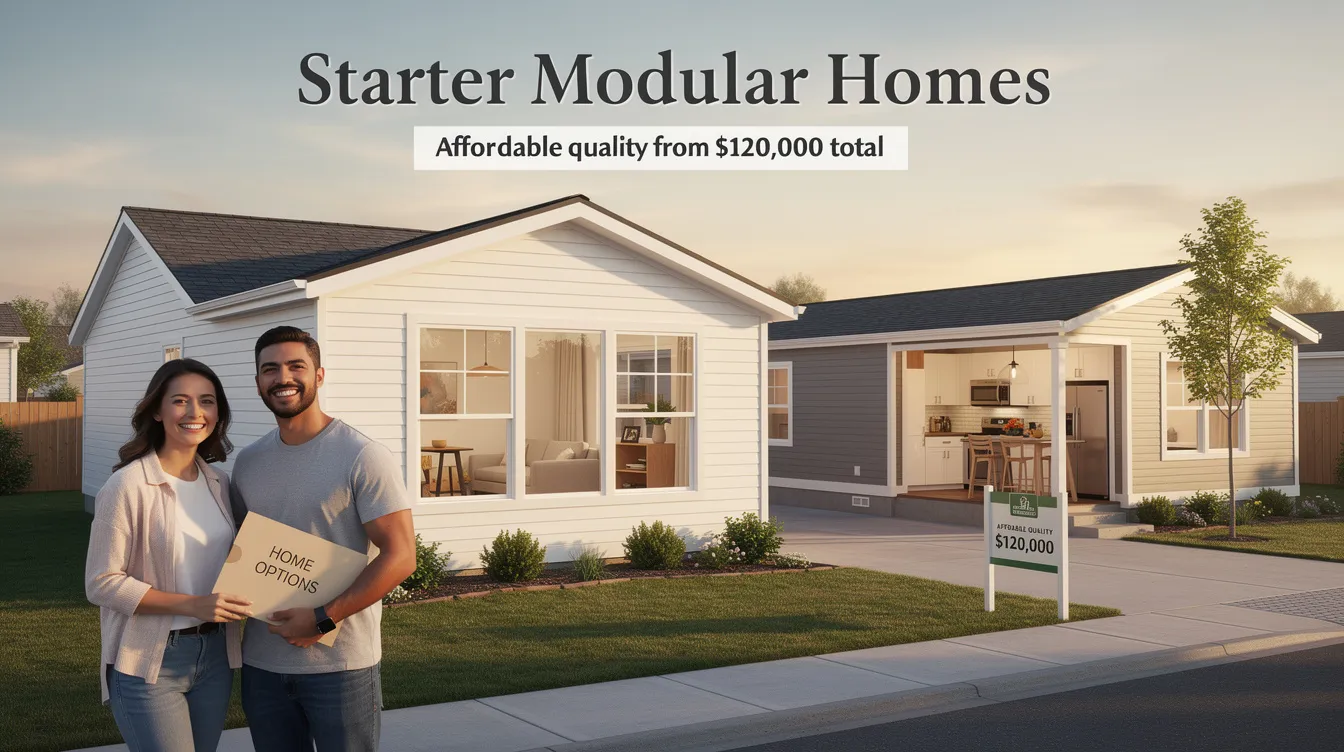 54097e7425b344629f616edec8cc781c This image showcases a cozy single section modular home featuring a spacious living room and an open floor plan perfect for first time buyers seeking affordable home options With a stylish exterior and essential amenities this factory built home exemplifies quality living at a budget friendly price