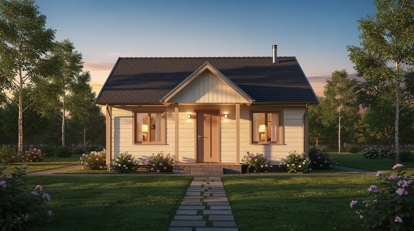 73e0635235314fc58f5bde9947899dce The image depicts a charming tiny house nestled in a serene environment showcasing its compact design and energy efficient features This small home is an ideal representation of tiny house living appealing to those seeking a sustainable lifestyle with lower costs compared to traditional homes