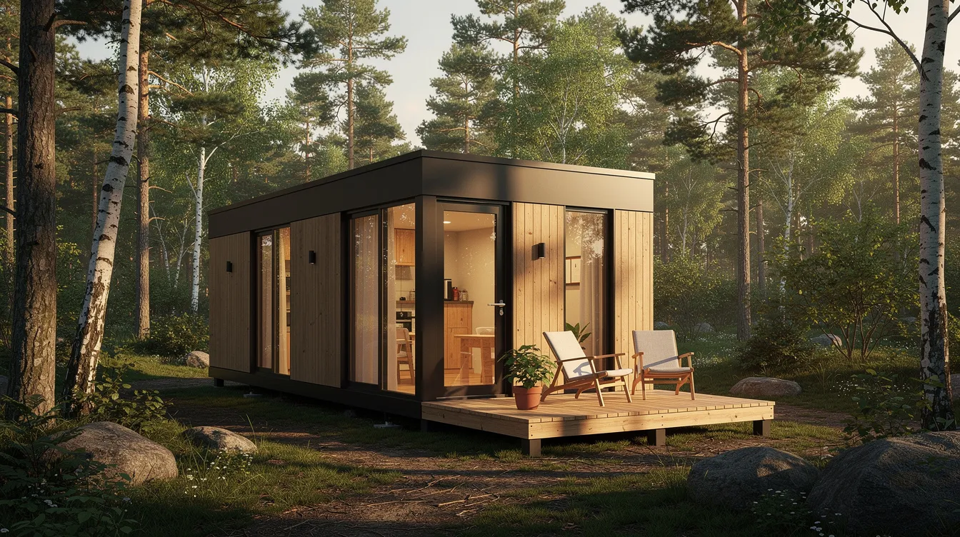 8763e5af4d694318b497c515e1c0bfa3 The image showcases a cozy Nativo Tiny House nestled in a quiet setting perfect for a family and their pets providing comfortable accommodations for guests Its charming design and practical options make it an ideal property for those who love minimalist living