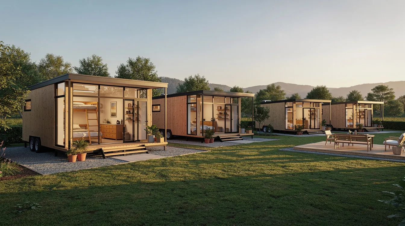 Bbbfb695248d41358b4ce530499f16b6 The image showcases a beautifully designed tiny home featuring a cozy loft bedroom emphasizing the concept of tiny living With its smart floor plan and fully customizable layout this small house solution offers a perfect blend of comfort and functionality for those seeking a simpler life in Austin