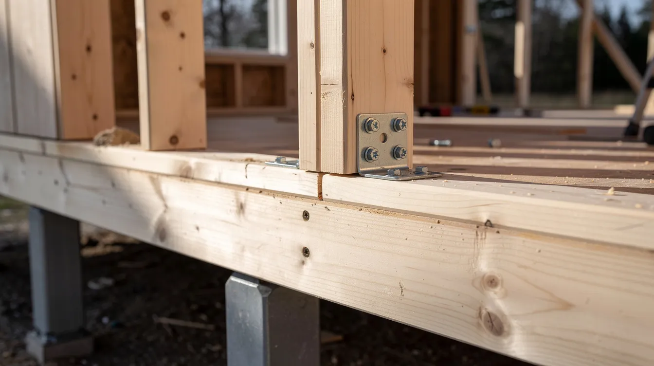 C9989db6069144a98d3f03da5d6b5e08 A close up view of lightweight wood framing showcases the intricate details of tiny house construction highlighting the carefully arranged wooden boards that form the walls and structure of a cozy tiny home This image emphasizes the craftsmanship and materials used in building a modern off grid living space