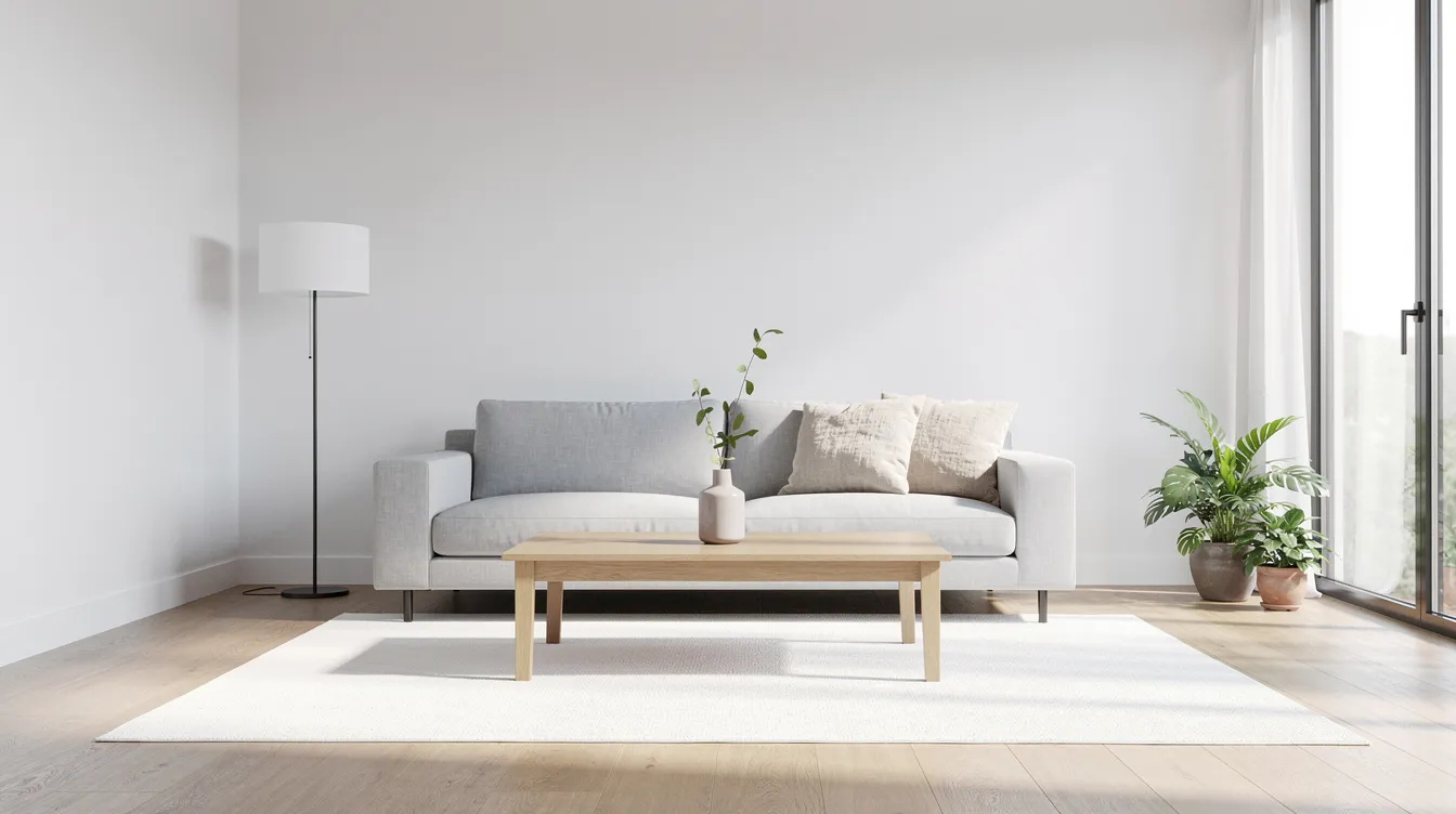 32472b4c3477488aadd81d499669ec68 The image depicts a minimalist living room filled with natural light featuring simple furniture that embodies the essence of tiny house living This small space emphasizes quality over quantity offering a serene environment that promotes a minimalist lifestyle and financial freedom