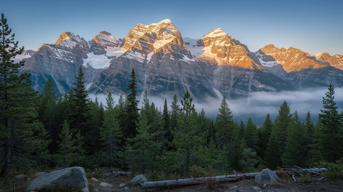 6bad4ae84d8a470a9ee702cdab58406a The image showcases stunning snow capped mountain peaks towering over a lush evergreen forest creating a serene backdrop that embodies the beauty of Montana This picturesque scene evokes a sense of freedom and life reminiscent of tiny home communities nestled in nature perfect for those dreaming of a simple sustainable lifestyle