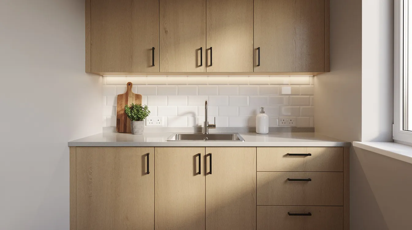 Efd5bfe5fe6442f9af88b75ded6f9435 The image shows a compact kitchen space in a tiny house featuring wooden cabinets and a small kitchen sink ideal for washing dishes This efficient layout highlights the plumbing system necessary for off grid living where fresh water and waste water management are essential for tiny home owners