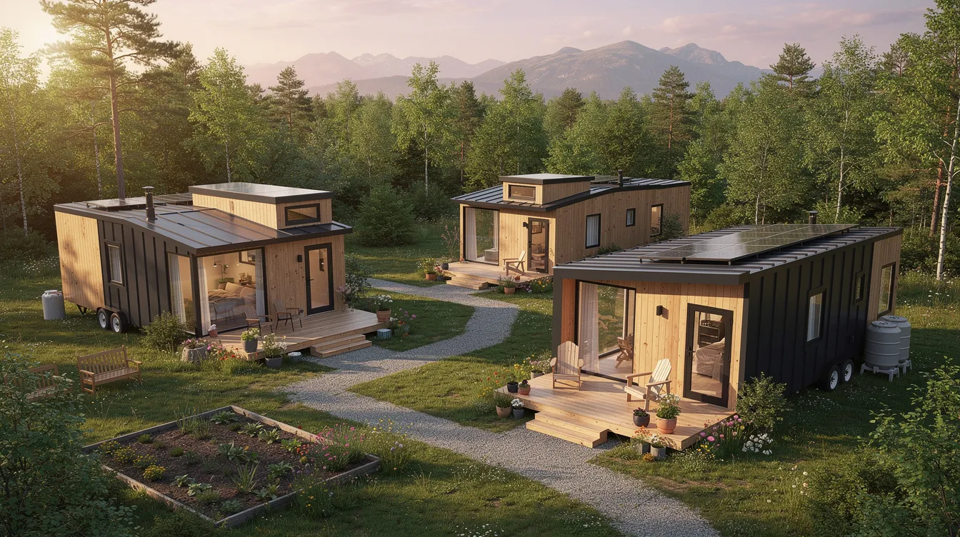 Fdbab297e2ac4c9c8bb67bee7e3ccf99 The image showcases a cozy tiny house on wheels featuring high quality materials such as metal siding and a well built structure designed for durability and weather protection This tiny home exemplifies the minimalist lifestyle emphasizing efficient use of space and proper insulation for comfort and longevity