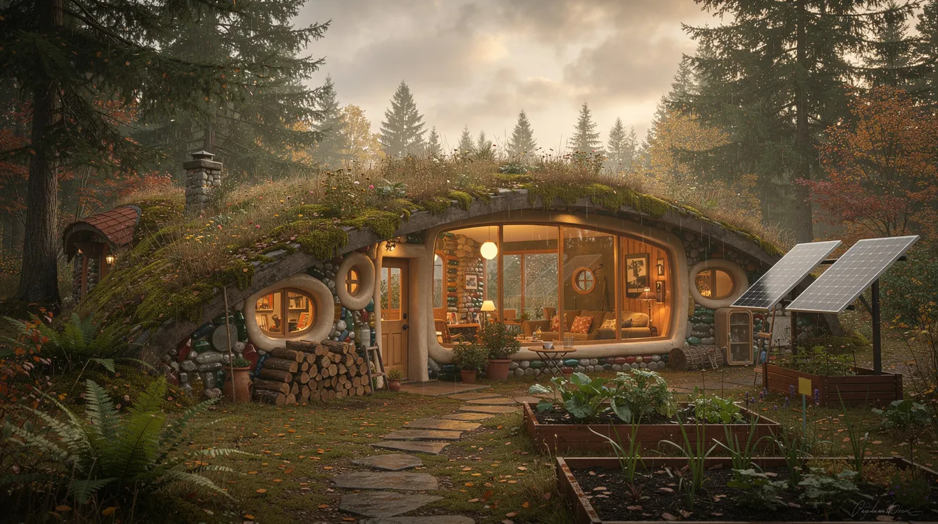 1009115df716469eb2faf1e9c89f440c A cozy Earthship home in Washington state constructed using recycled materials showcases sustainable living in the Pacific Northwest This unique house reflects the mission of Michael Reynolds to create a greater world community through eco friendly design and innovative building practices