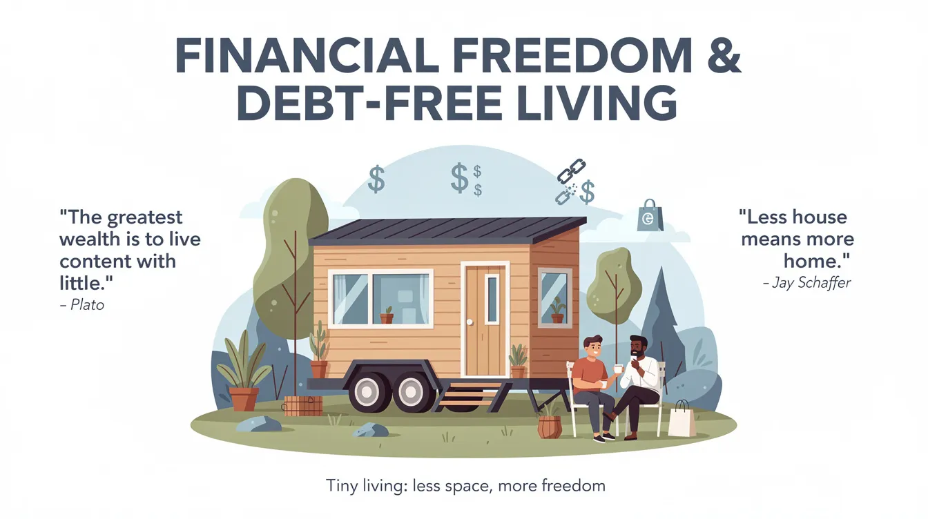 1d97d8f759354e1c9bd7096ba0e28ad9 The image features a cozy tiny house surrounded by nature embodying the concept of intentional living and financial freedom It highlights how tiny houses inspire a minimalist lifestyle encouraging individuals to embrace smaller spaces for a more fulfilling life