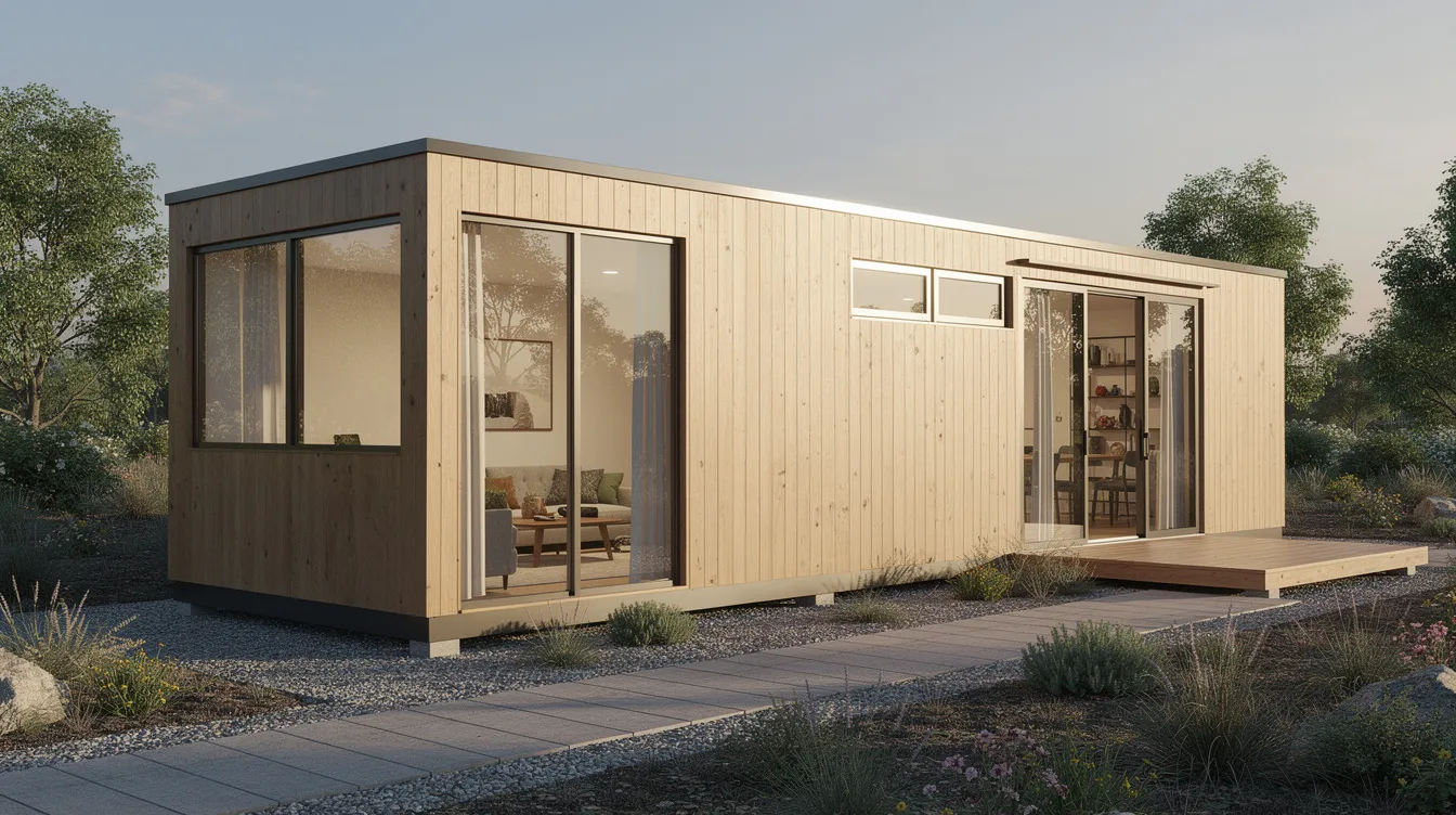 27356e36950f408a96452d693a1f7745 The image depicts a tiny home equipped with a Kohler 150kW generator showcasing its steel enclosure designed to withstand harsh weather The generator is positioned strategically to ensure the home remains powered during utility failures providing a comfortable living environment with industrial grade performance