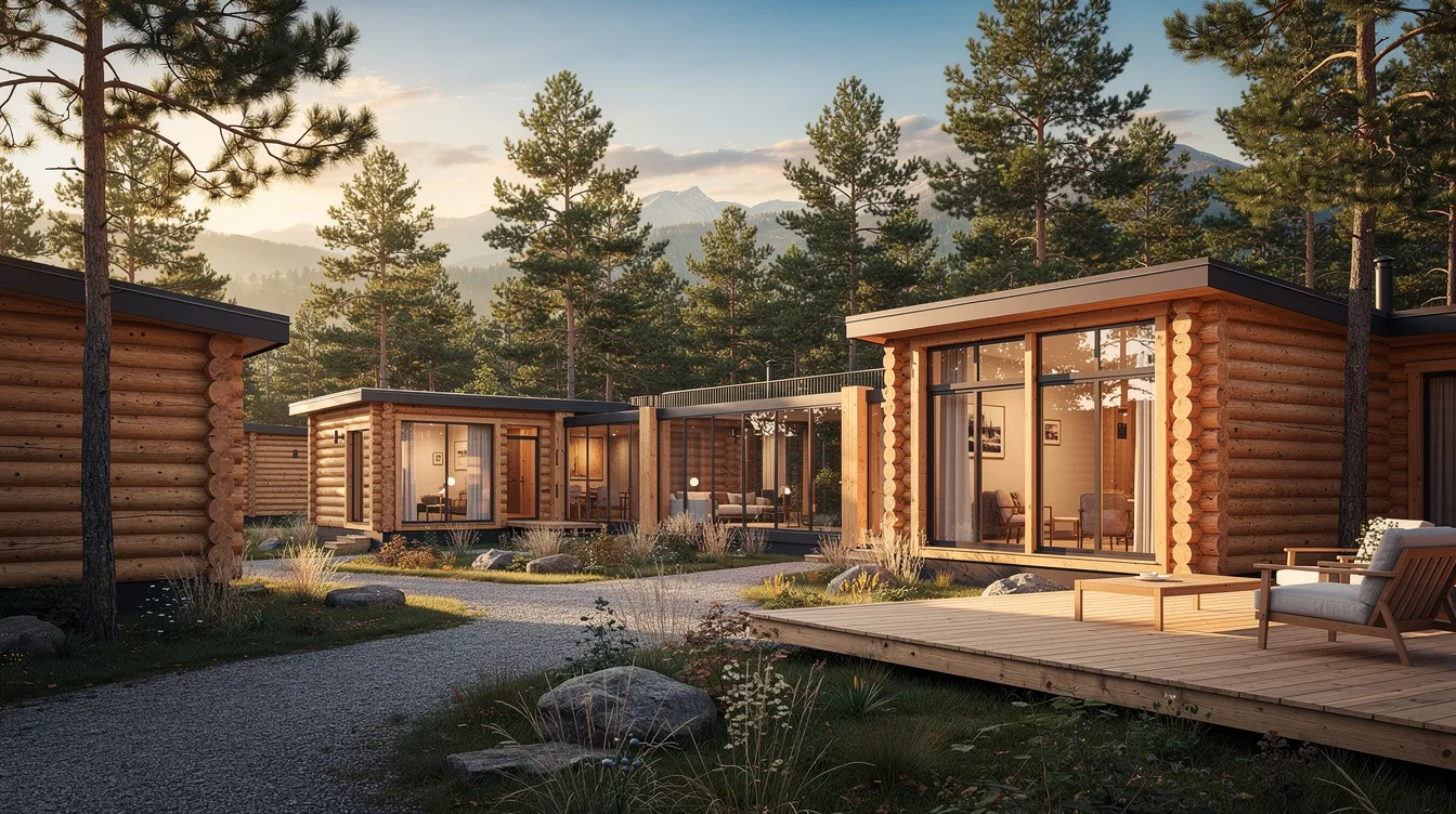 4588e9f5539447ba8a8eeb06a4217bda The image showcases a beautiful modular log home reflecting a perfect blend of traditional construction and modern design ideal for a weekend retreat or a hunting cabin in West Virginia This dream log cabin features spacious floor plans high quality materials and customizable options that cater to the lifestyle and needs of its future owners