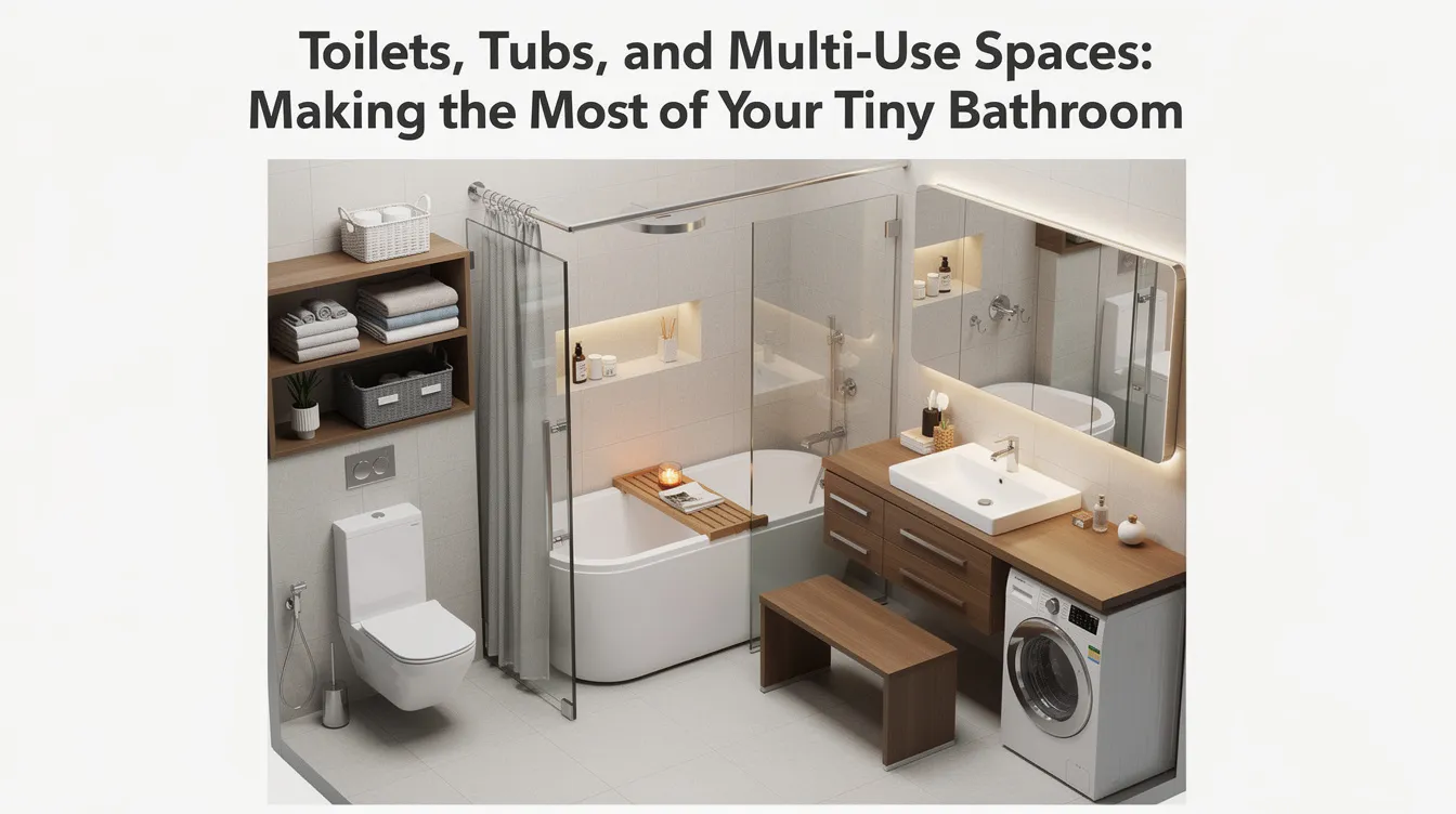 74538484d96c4511acd43fd4413506c4 The image showcases a compact tiny house bathroom featuring a functional shower area with a stylish shower curtain and a small sink optimized for space efficiency Built in shelves and natural light enhance the bathroom design making it both practical and aesthetically pleasing for tiny house owners