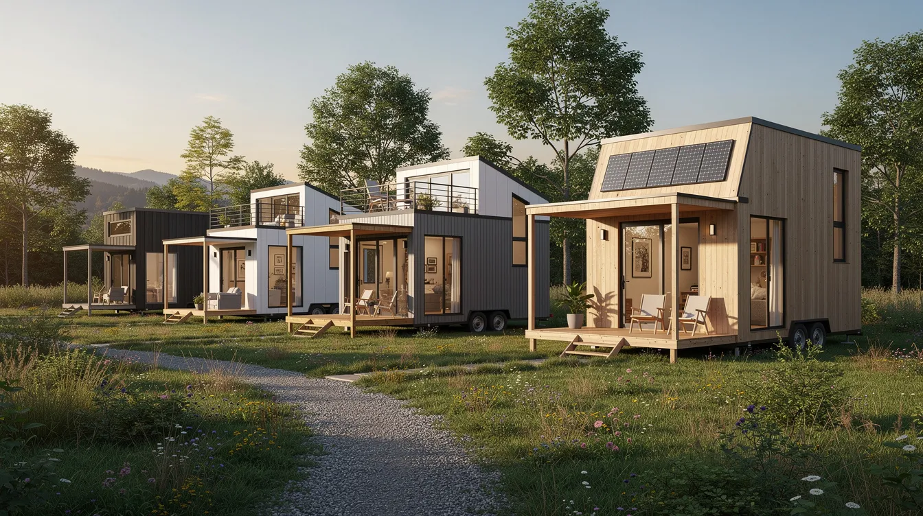 D8ee2d5e6816416c8b988e18d796f740 The image depicts a cozy tiny house nestled in a lush outdoor setting showcasing the tiny home movement's focus on sustainable living. With its efficient design and minimal footprint, this tiny house exemplifies how residents can create permanent residences while adhering to California building codes and local zoning laws.