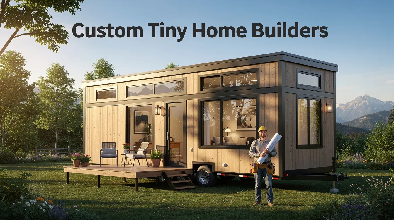 A2a3bb44eca542f88e39acf58dd55a10 The image showcases a beautifully crafted custom tiny home designed by tiny home builders in Oregon featuring large windows that invite natural light into the cozy interior This perfect tiny house reflects a sustainable lifestyle blending seamlessly with the surrounding nature of the Pacific Northwest