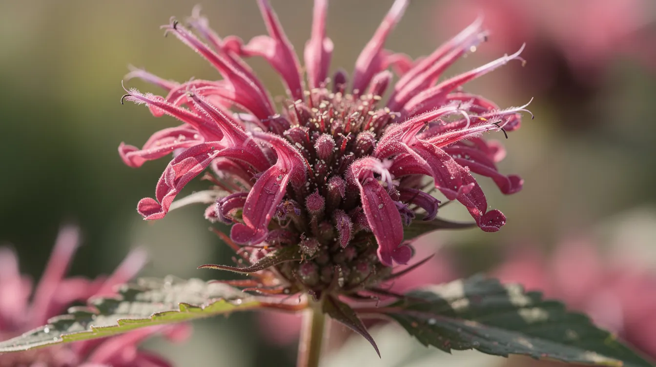 Af885d8c161942f3beea4e93ae4c2090 The image features vibrant blooms of bee balm showcasing its colorful trumpet shaped flowers that attract hummingbirds and other pollinators The tall stems stand out in the morning sun creating a lively focal point in a hummingbird garden