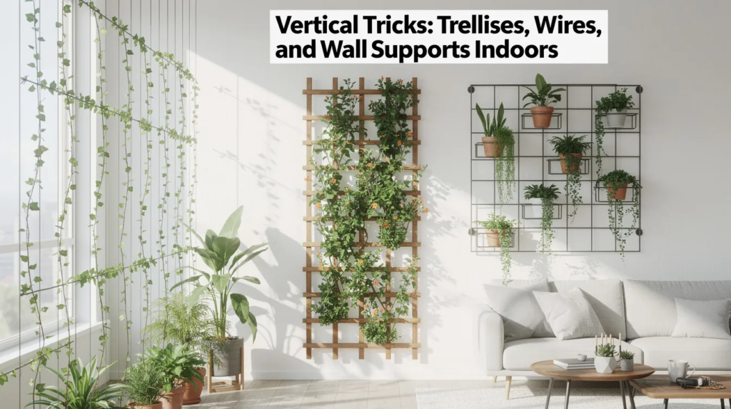 Image The image depicts a vibrant indoor garden featuring a trellis system supporting lush passion flower vines passiflora incarnata adorned with showy unusual flowers The setup is perfect for small spaces showcasing how to grow passion fruit and attract butterflies and other pollinators like hummingbirds while producing edible fruit in a cozy environment