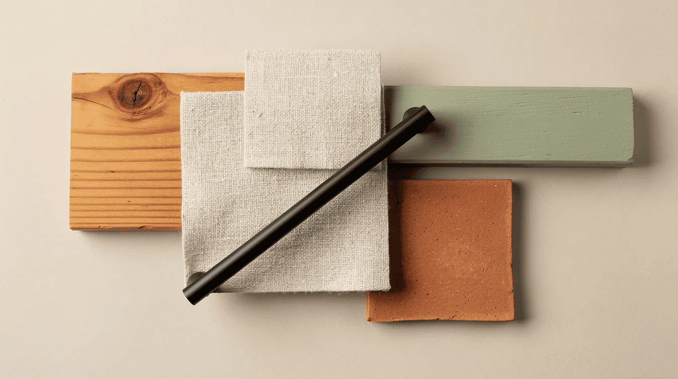 Tiny house interior design materials Sample interior design materials for tiny house decor and construction